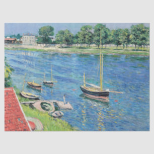 Papel De Seda Caillebotte - Sena en Argenteuil, Barcos anclados