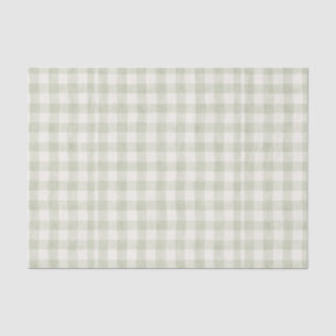 Papel De Seda Caja de cuadros de rayas de tela verde salvia vint