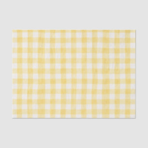 Papel De Seda Caja de cuadros de rayas de tela vintage amarilla