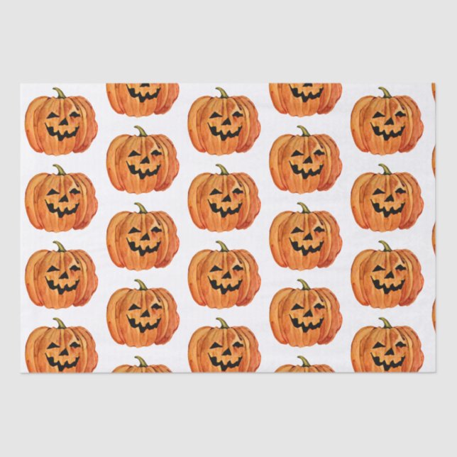 Papel De Seda Calabaza acuática de Halloween (Anverso)