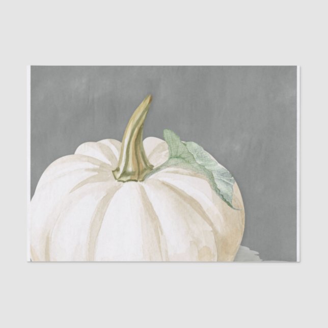 Papel De Seda Calabaza blanca de otoño (Anverso)