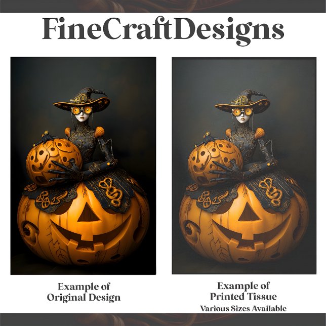 Papel De Seda Calabaza de calabaza Steampunk Halloween Lady F2L  (Subido por el creador)