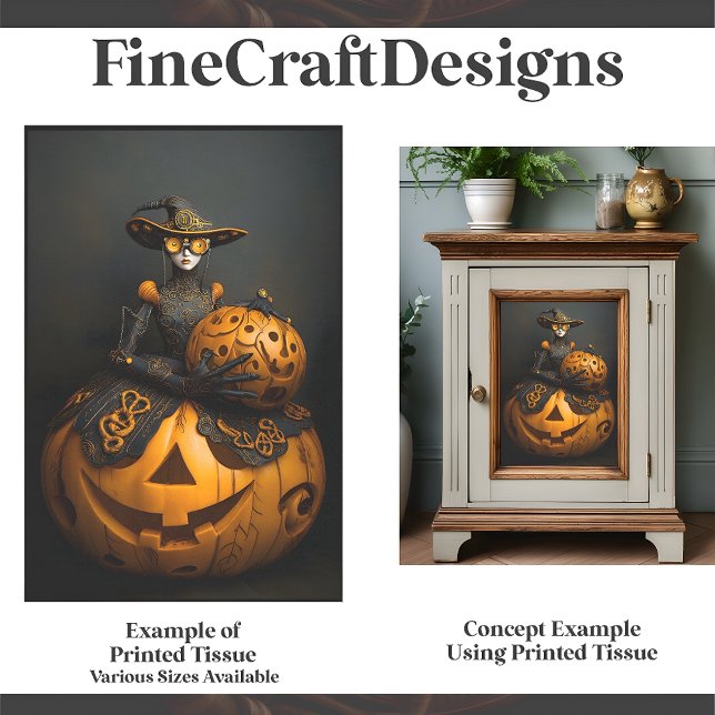 Papel De Seda Calabaza de calabaza Steampunk Halloween Lady F2R  (Subido por el creador)