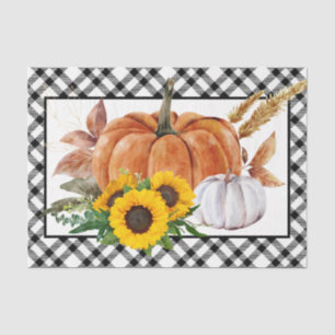 Papel De Seda Calabaza de girasoles de Acción de Gracias de otoñ