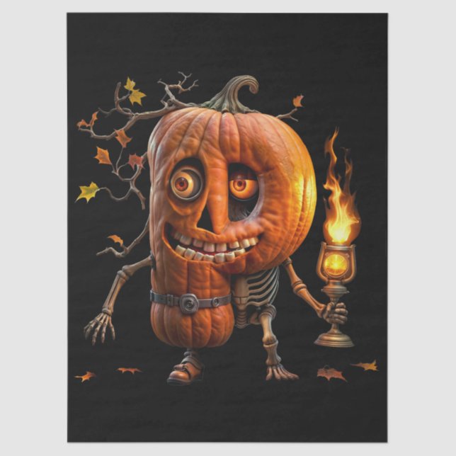 Papel De Seda Calabaza de Halloween (Anverso)