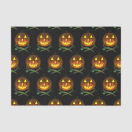 Papel De Seda Calabaza de Halloween con vides