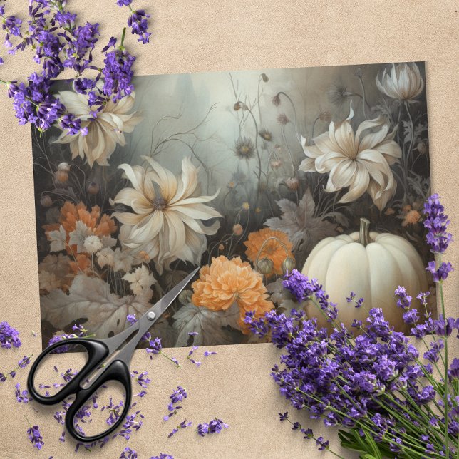 Papel De Seda Calabaza de Halloween de Otoño con Decoupage de Fl (Subido por el creador)