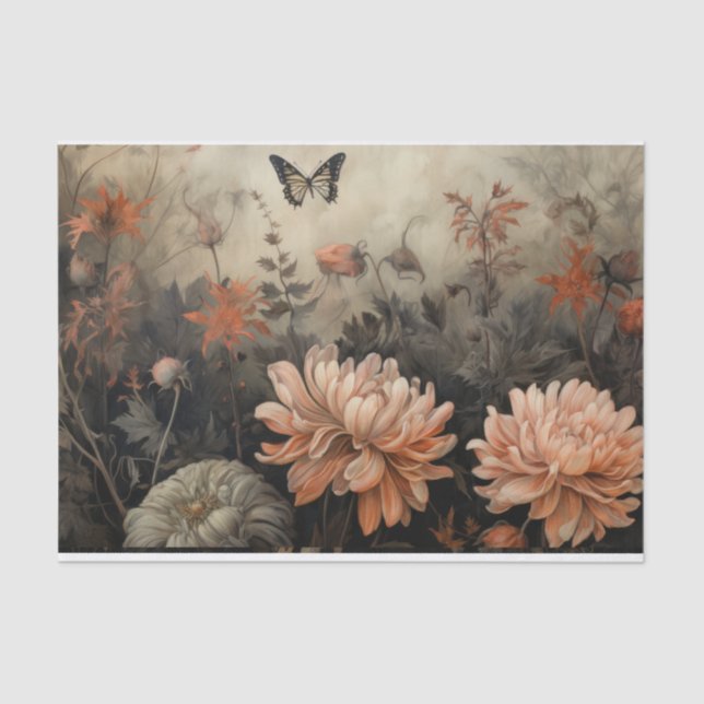 Papel De Seda Calabaza de Halloween de otoño con descomposición  (Anverso)