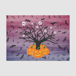 Papel De Seda Calabaza de Halloween Jack del Árbol Muerto de los