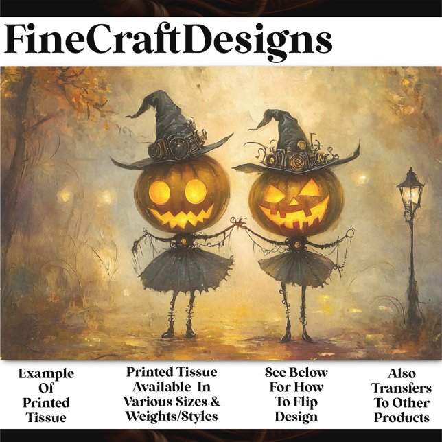 Papel De Seda Calabaza de Halloween Steampunk Brujas AA8 Decoupa (Subido por el creador)