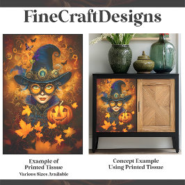 Papel De Seda Calabaza de Halloween Steampunk F4 Decoupage