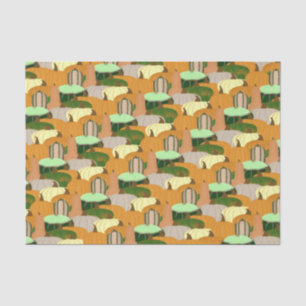 Papel De Seda Calabaza de otoño patrón de cosecha