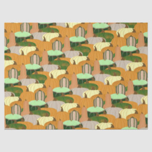 Papel De Seda Calabaza de otoño patrón de cosecha