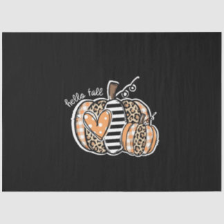 Papel De Seda Calabaza del patrón de leopardo de otoño