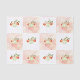 Papel De Seda Calabaza En Vino Acuarela