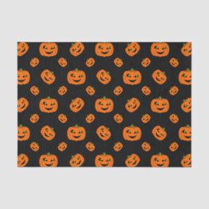 Papel De Seda Calabaza espeluznante de Halloween Patrón repetido
