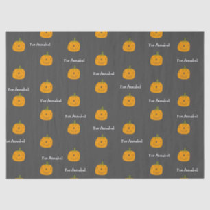 Papel De Seda Calabaza feliz personalizada de Halloween