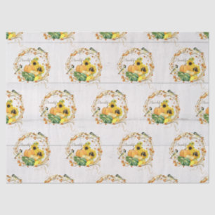 Papel De Seda Calabaza Flor Floral Floral Caída Foliage Bird Wre