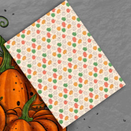 Papel De Seda Calabaza Halloween naranja amarillo verde