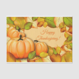 Papel De Seda Calabaza linda de Acción de Gracias