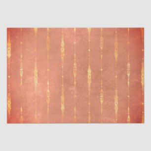 Papel De Seda Calabaza naranja con aspecto de cobre con rayas do