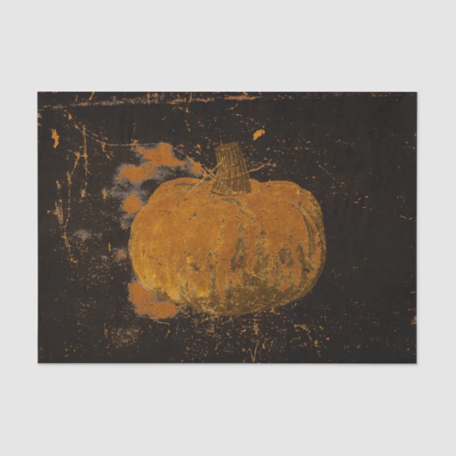 Papel De Seda Calabaza Naranja de cosecha de otoño textura de gr (Anverso)