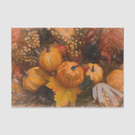 Papel De Seda Calabaza Naranja Quemado Otoño Arte Antiguo Vintag