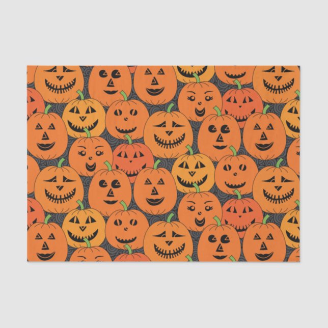 Papel De Seda Calabaza o'lantern de Halloween Jack (Anverso)