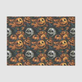 Papel De Seda Calabaza oscura de Halloween
