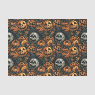 Papel De Seda Calabaza oscura de Halloween