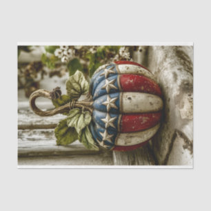 Papel De Seda Calabaza Patriótica Rústica para Otoño DT6R Decoup