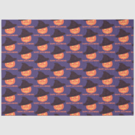 Papel De Seda Calabaza retro feliz Halloween