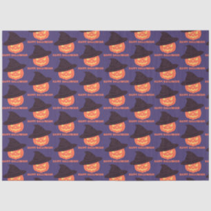 Papel De Seda Calabaza retro feliz Halloween