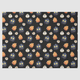 Papel De Seda Calabaza Tallada Cristales Naranjas Rosas Hallowee