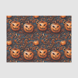Papel De Seda Calabaza vibrante con tema de Halloween