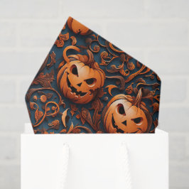 Papel De Seda Calabaza vibrante con tema de Halloween