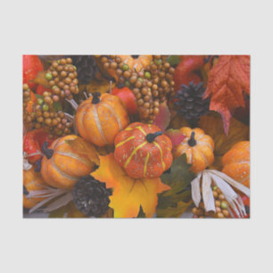 Papel De Seda Calabaza Vintage Antiguo Naranja Otoño Pintura al