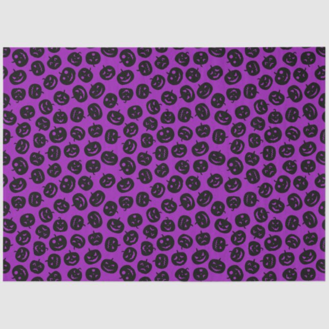 Papel De Seda Calabaza violeta moderna Halloween Purple (Anverso)