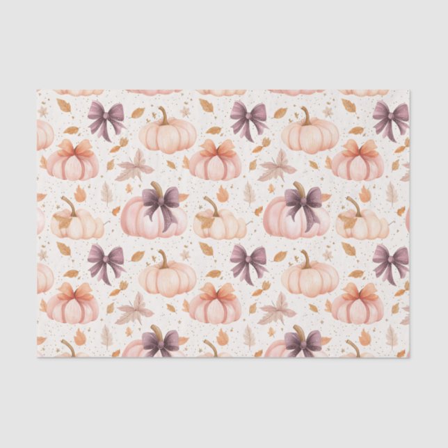 Papel De Seda Calabaza y arcos otoñales Desnudan (Anverso)