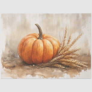 Papel De Seda Calabaza y cosecha de trigo Still Life Decoupage