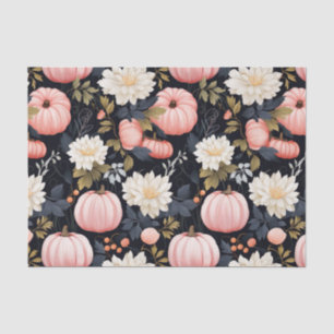 Papel De Seda Calabaza y flores otoñales caen en descomposición