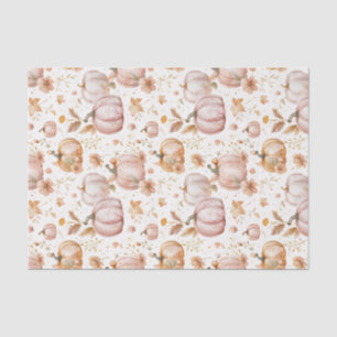 Papel De Seda Calabaza y flores otoñales caen en descomposición