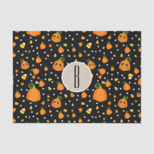 Papel De Seda Calabazas caprichosas de Halloween Kraft rústico