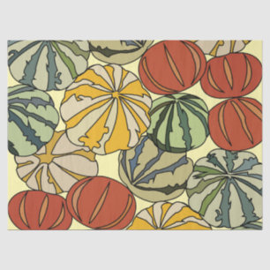 Papel De Seda Calabazas coloridas del otoño