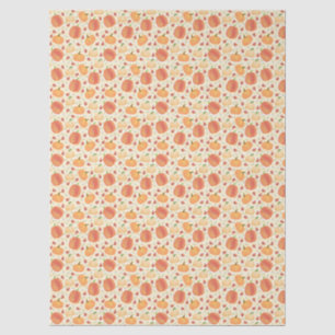 Papel De Seda Calabazas de Acuarela: Crema Suave y Amarillo Páli