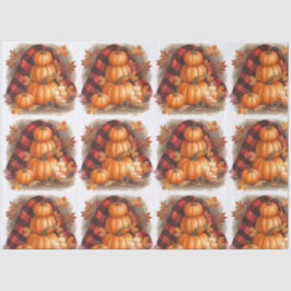 Papel De Seda Calabazas de acuarela, cuadros y velas