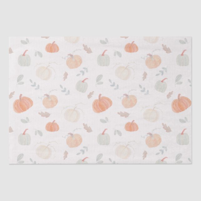 Papel De Seda Calabazas de cosecha de otoño (Anverso)