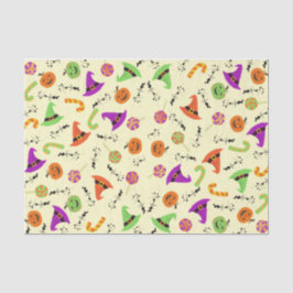 Papel De Seda Calabazas de dulces y Gorras de brujas de Hallowee
