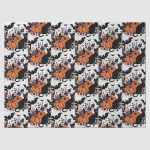 Papel De Seda Calabazas de Gato Negro