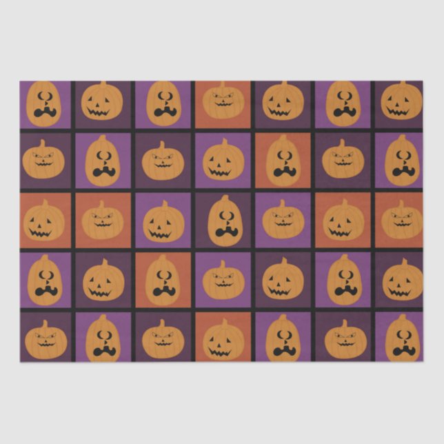Papel De Seda Calabazas de Halloween (Anverso)